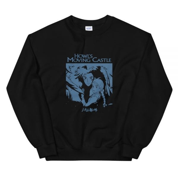 Howl’s Moving Castle Black & White Sweatshirt Unisex Ghibli Store ghibli.store