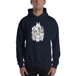 Ghibli Movie Characters Compilation in Black and White Hoodie Unisex Ghibli Store ghibli.store