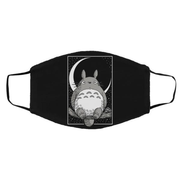 My Neighbor Totoro by the Moon Black & White Face Mask Ghibli Store ghibli.store