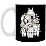 Ghibli Movie Characters Compilation in Black and White Mug