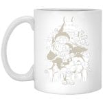 Ghibli Movie Characters Compilation in Black and White Mug 11Oz