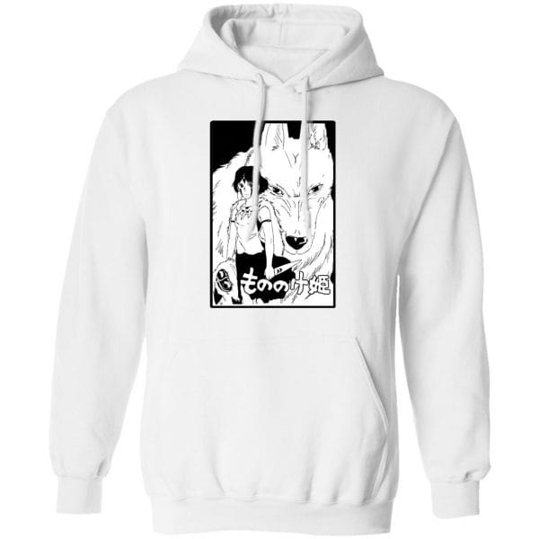 Princess Mononoke Black & White Sweatshirt Ghibli Store ghibli.store