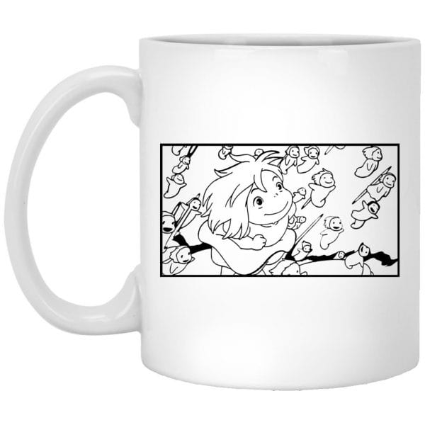Ponyo – Freedom Sketch Mug Ghibli Store ghibli.store