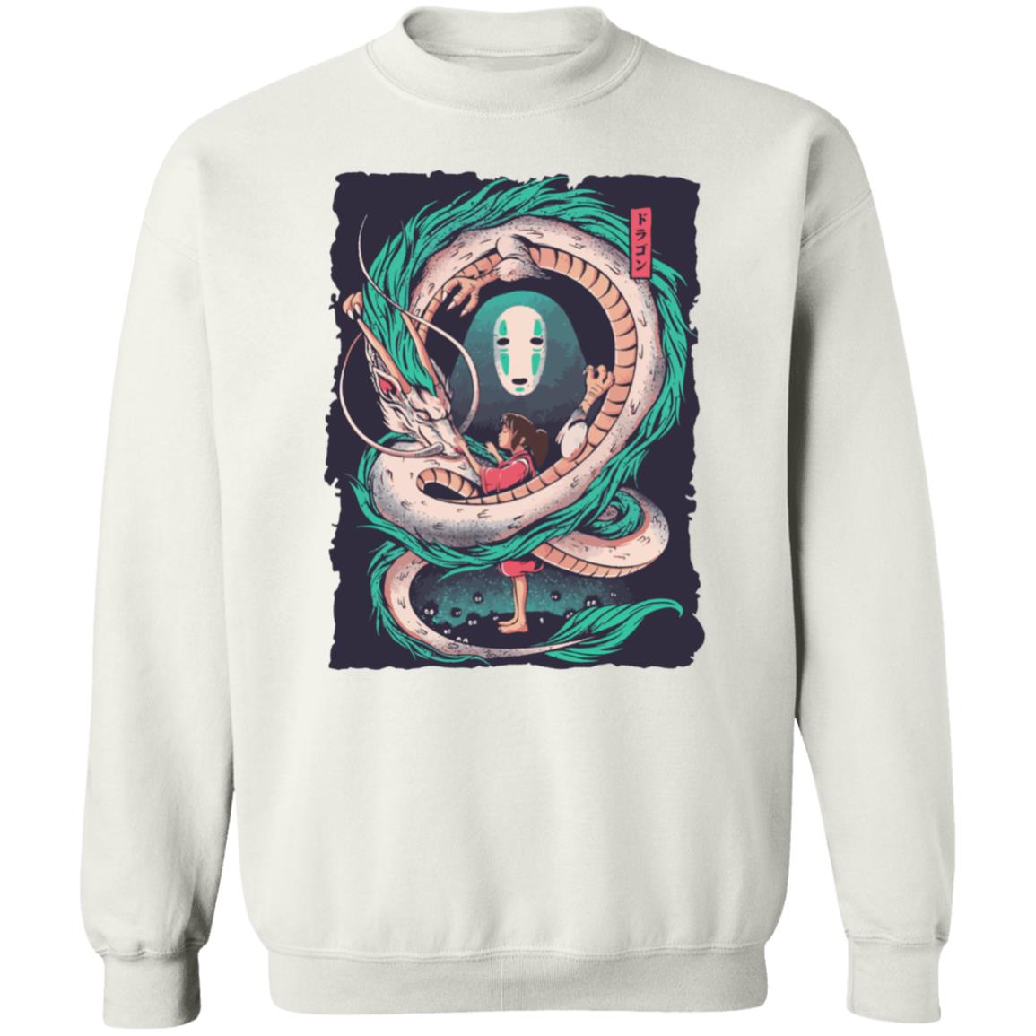 Spirited Away - Haku Dragon with Sen and No Face Sweatshirt