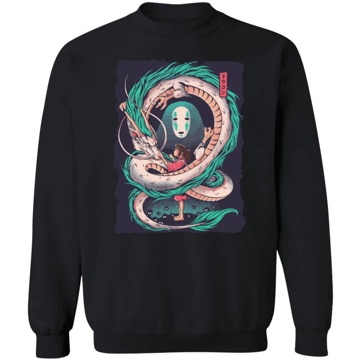 Spirited Away – Haku Dragon with Sen and No Face Sweatshirt