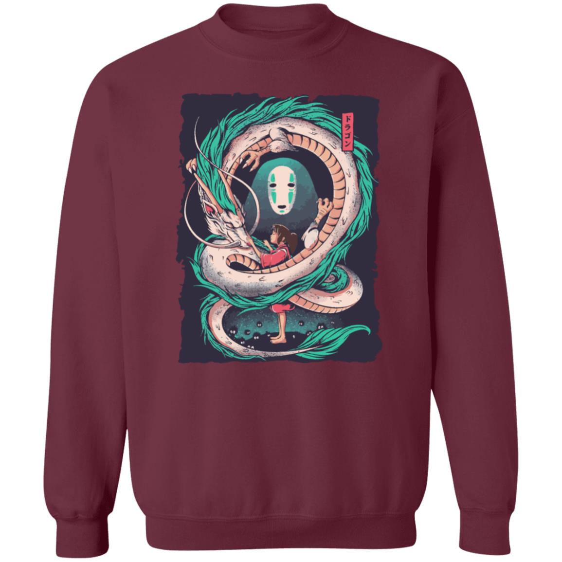 Spirited Away – Haku Dragon with Sen and No Face Sweatshirt