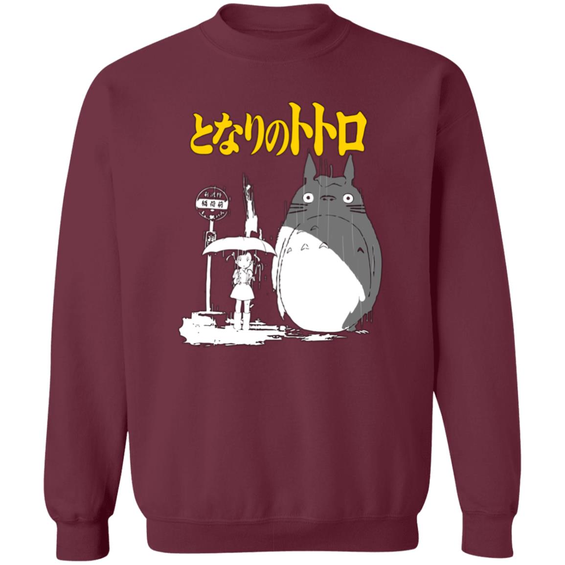 My Neighbor Totoro Poster Black & White Sweatshirt - Ghibli Store