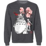 Totoro and the Girls by Sakura Flower Sweatshirt
