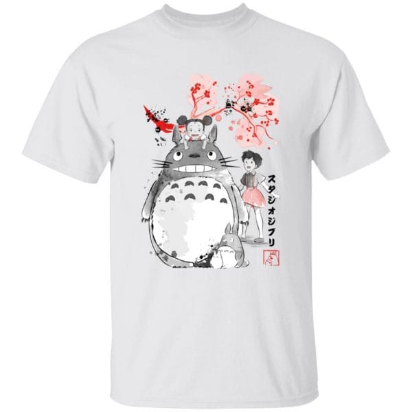 Totoro and the Girls by Sakura Flower Sweatshirt Ghibli Store ghibli.store