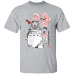 Totoro and the Girls by Sakura Flower T Shirt