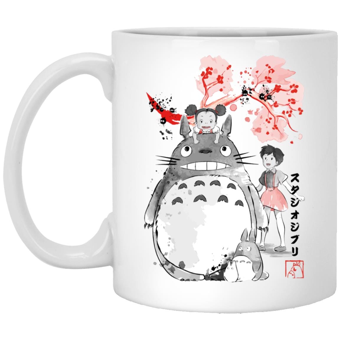 Totoro and the Girls by Sakura Flower Mug