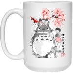 Totoro and the Girls by Sakura Flower Mug 15Oz