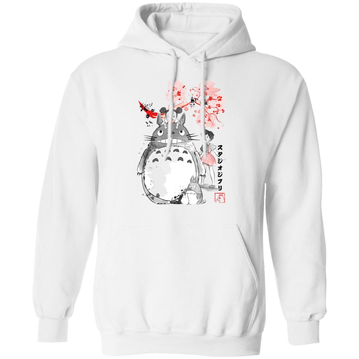 Totoro and the Girls by Sakura Flower Hoodie Ghibli Store