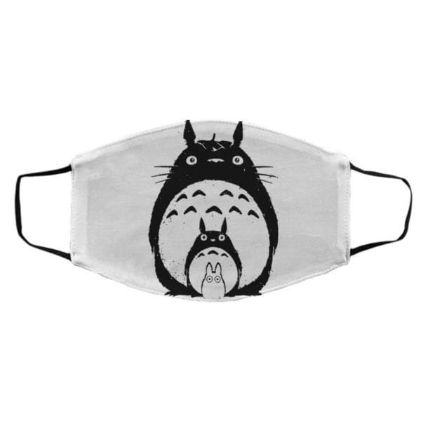 My Neighbor Totoro Black & White Face Mask