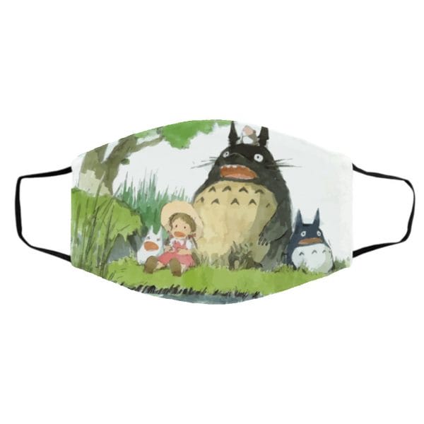 My Neighbor Totoro Picnic Fanart Face Mask Ghibli Store ghibli.store