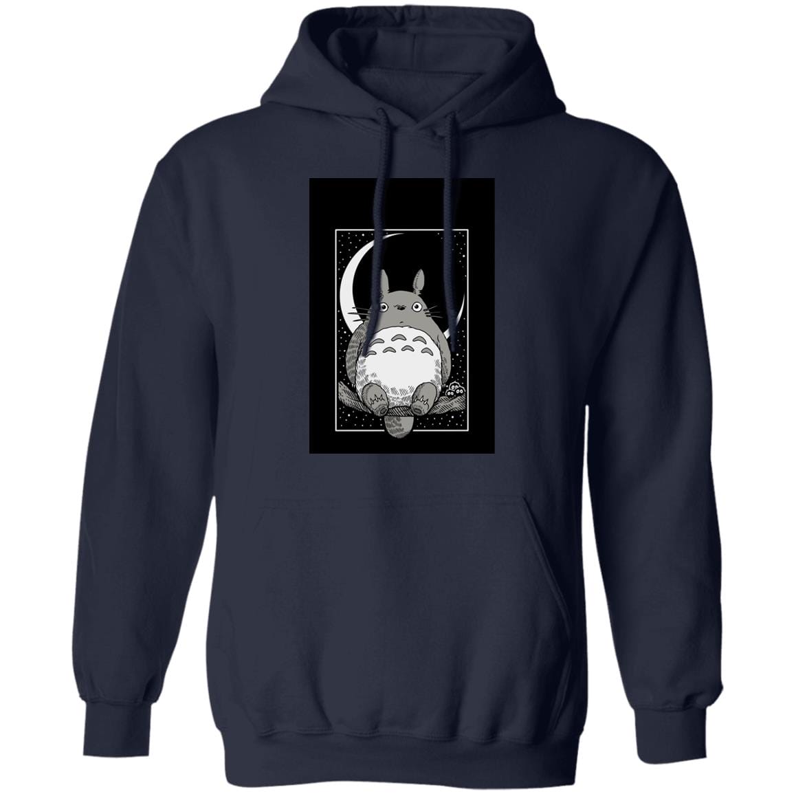 My Neighbor Totoro by the Moon Black & White Hoodie Unisex