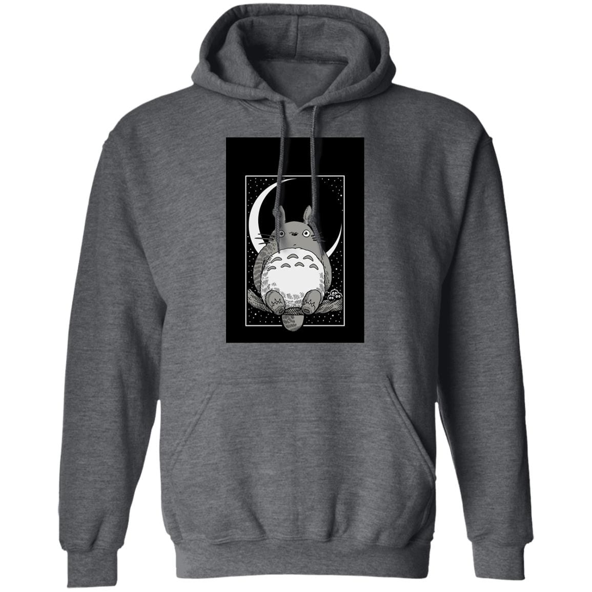My Neighbor Totoro by the Moon Black & White Hoodie Unisex My Neighbor Totoro by the Moon Black & White Hoodie Unisex