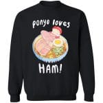 Ponyo Loves Ham Sweatshirt Ghibli Store ghibli.store