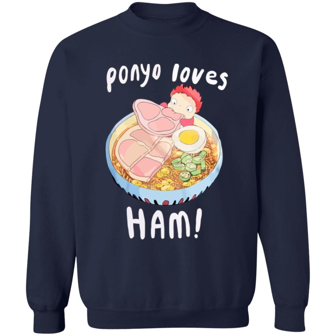❁ポニョ❁ Ponyo Loves Ham Sweatshirt - Ghibli Store