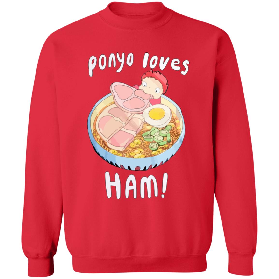 ❁ポニョ❁ Ponyo Loves Ham Sweatshirt - Ghibli Store