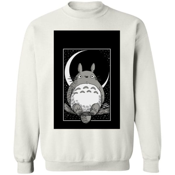My Neighbor Totoro by the Moon Black & White Hoodie Unisex