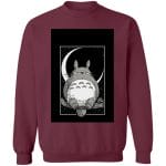 My Neighbor Totoro by the Moon Black & White Sweatshirt Unisex