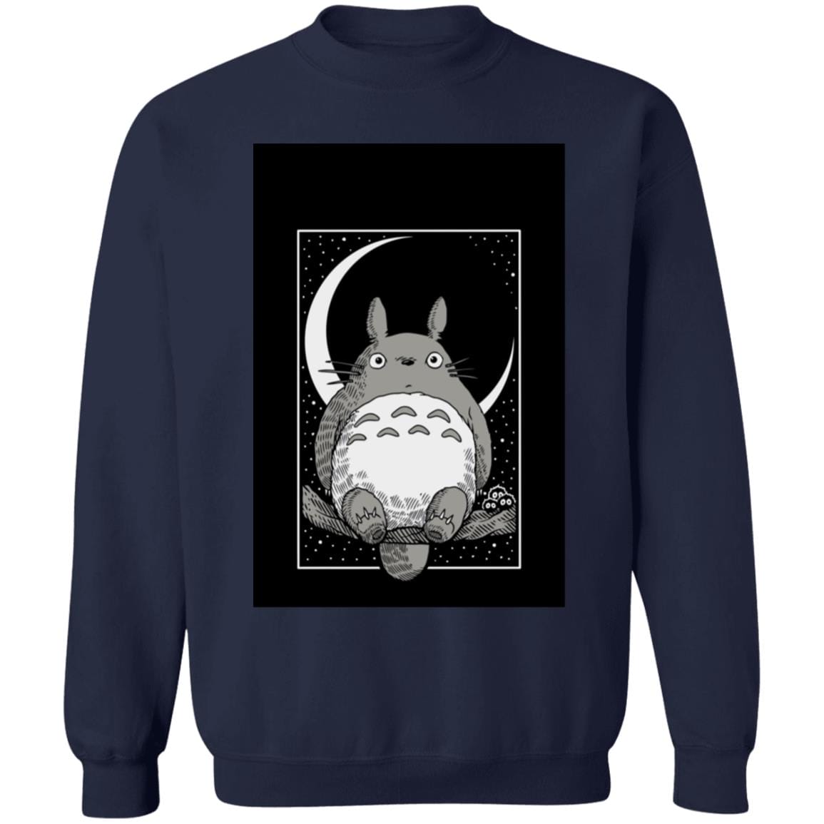 My Neighbor Totoro by the Moon Black & White Sweatshirt Unisex