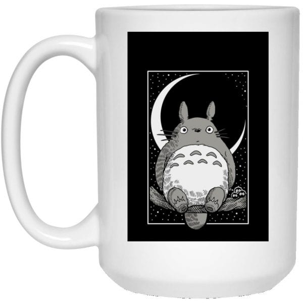 My Neighbor Totoro by the Moon Black & White Mug Ghibli Store ghibli.store