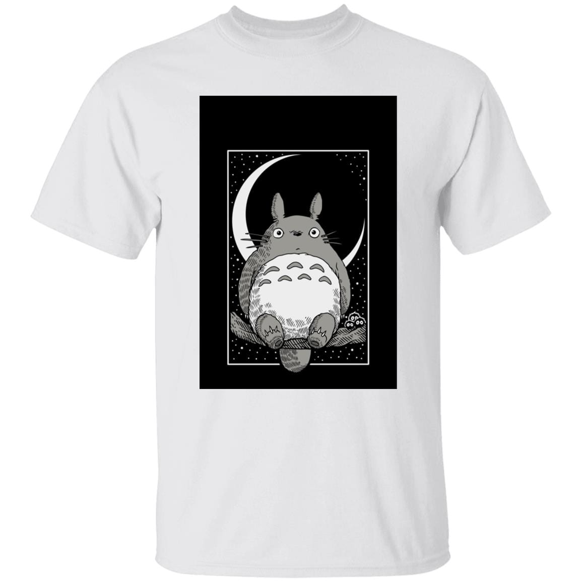 My Neighbor Totoro by the Moon Black & White T Shirt Unisex