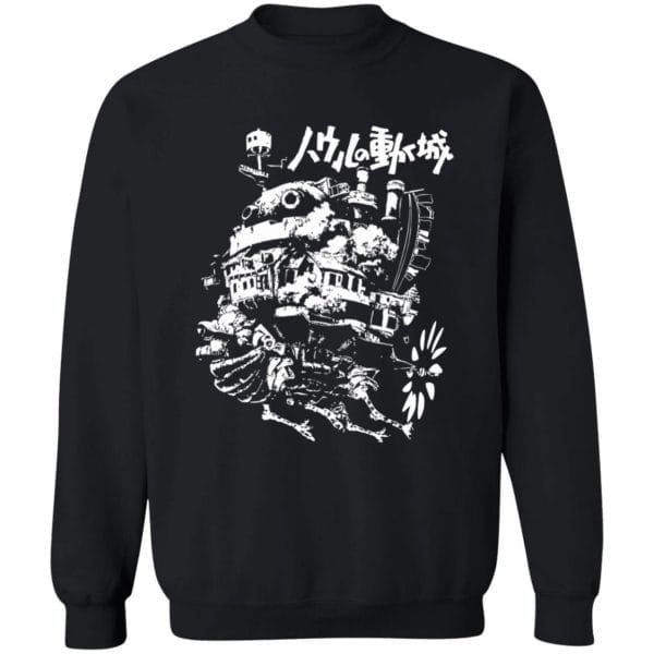 Howl’s Castle in Black and White Hoodie
