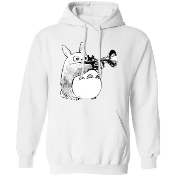Totoro and the trumpet Hoodie Ghibli Store ghibli.store