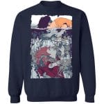 Ponyo and Sosuke Creative Art Sweatshirt Unisex Ghibli Store ghibli.store