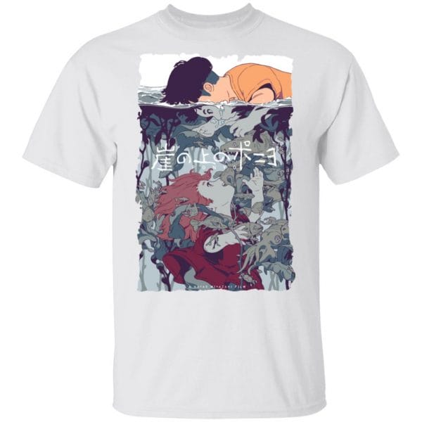 Ponyo and Sosuke Creative Art T Shirt Unisex Ghibli Store ghibli.store