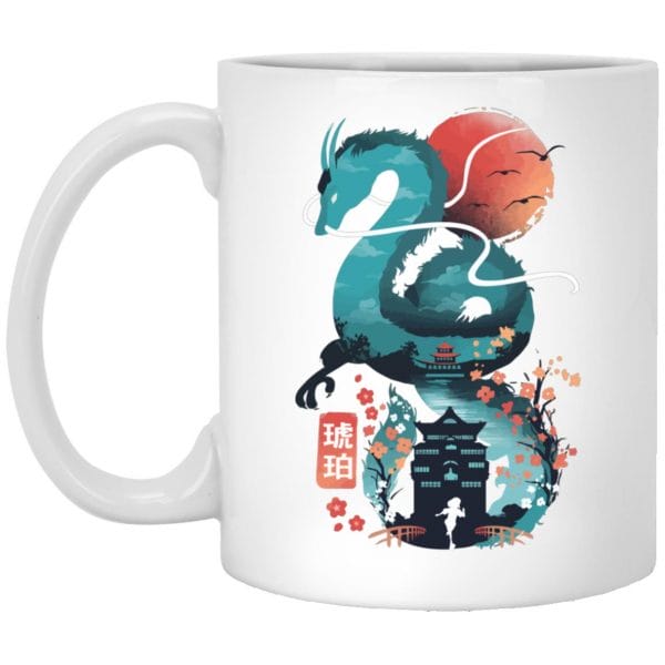 Spirited Away – Haku Dragon and The Bathhouse Classic Mug Ghibli Store ghibli.store