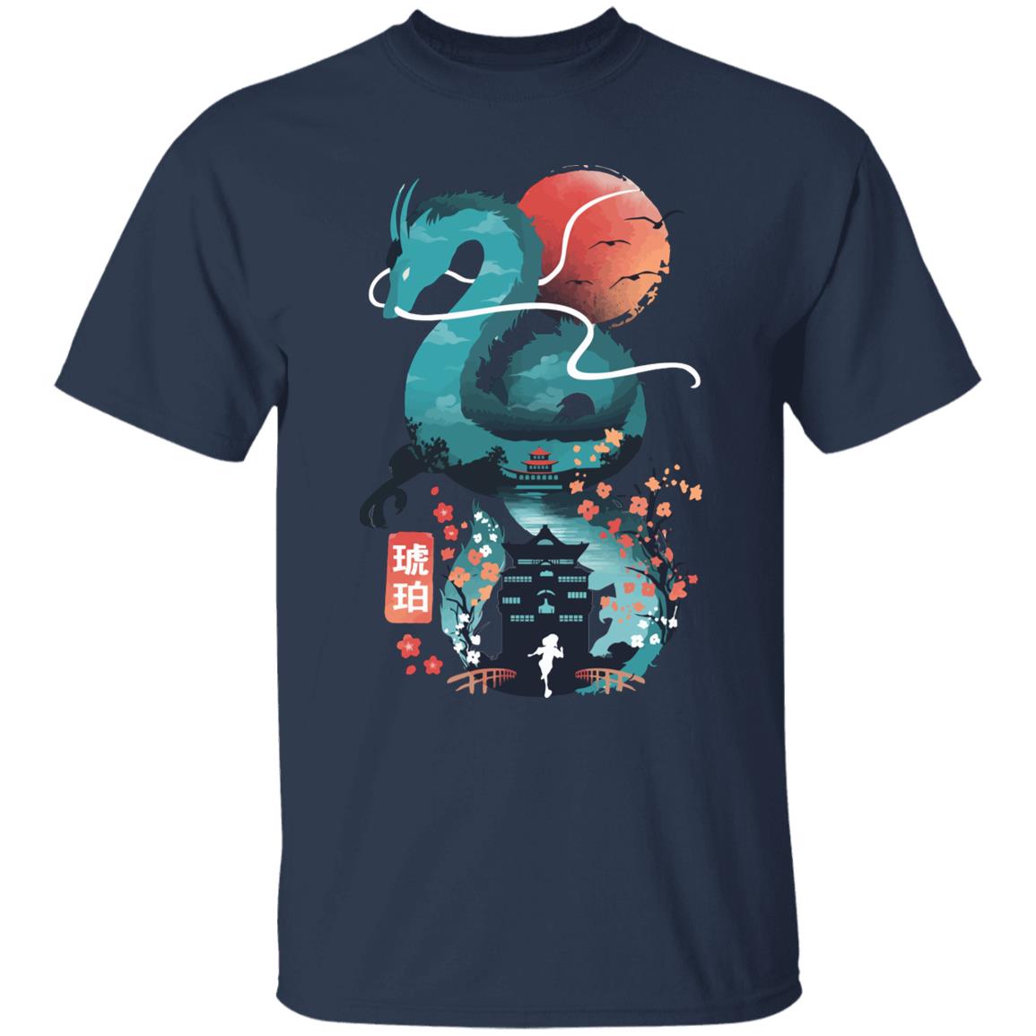 Spirited Away – Haku Dragon and The Bathhouse Classic T Shirt