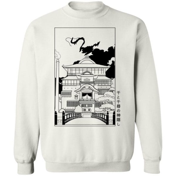 Spirited Away Bathhouse illustrated Graphic Sweatshirt Ghibli Store ghibli.store