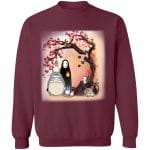 Totoro and Ghibli Friends under the Sakura Sweatshirt