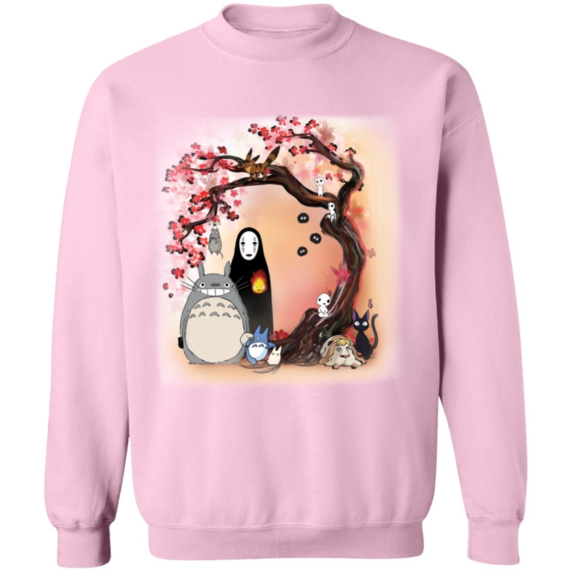 Totoro and Ghibli Friends under the Sakura Sweatshirt