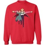 Howl’s Moving Castle – Howl and Sophie Running Classic Sweatshirt Ghibli Store ghibli.store