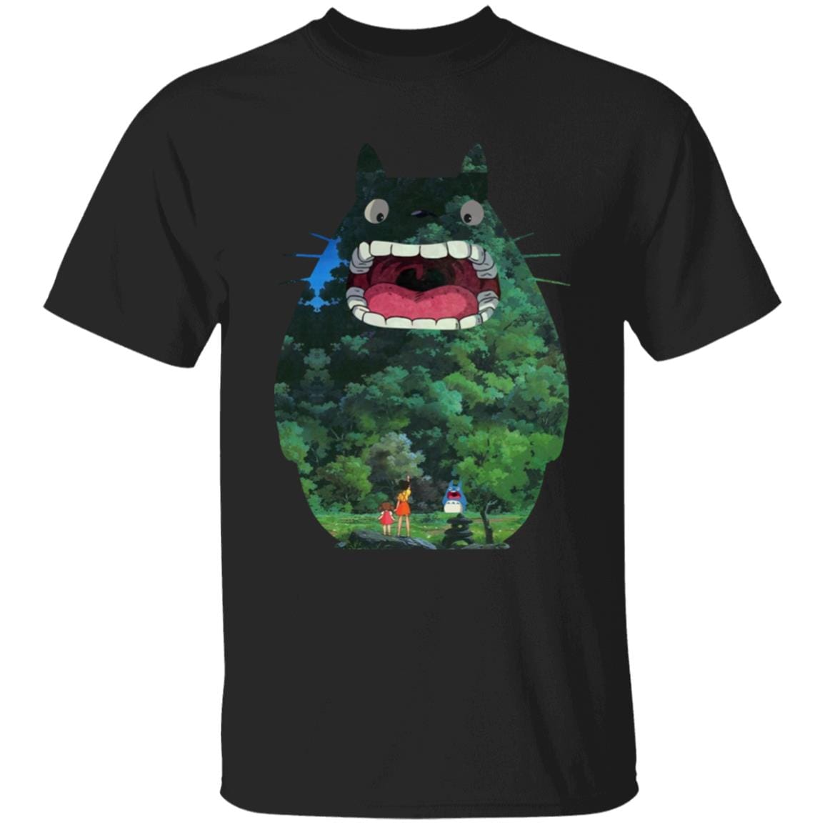 Totoro Jungle Color Cutout T Shirt