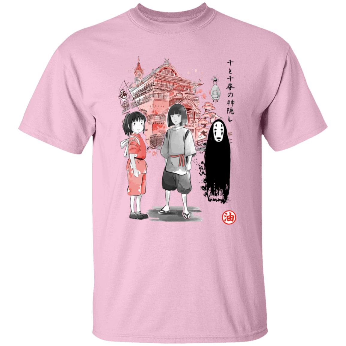 Spirited Away – Sen and Friends by the Bathhouse T Shirt Ghibli Store ghibli.store