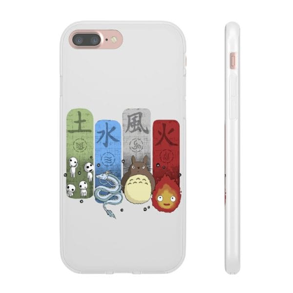 Totoro and the Leaf Umbrella iPhone Cases