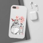 Totoro and the Girls by Sakura Flower iPhone Cases Ghibli Store ghibli.store