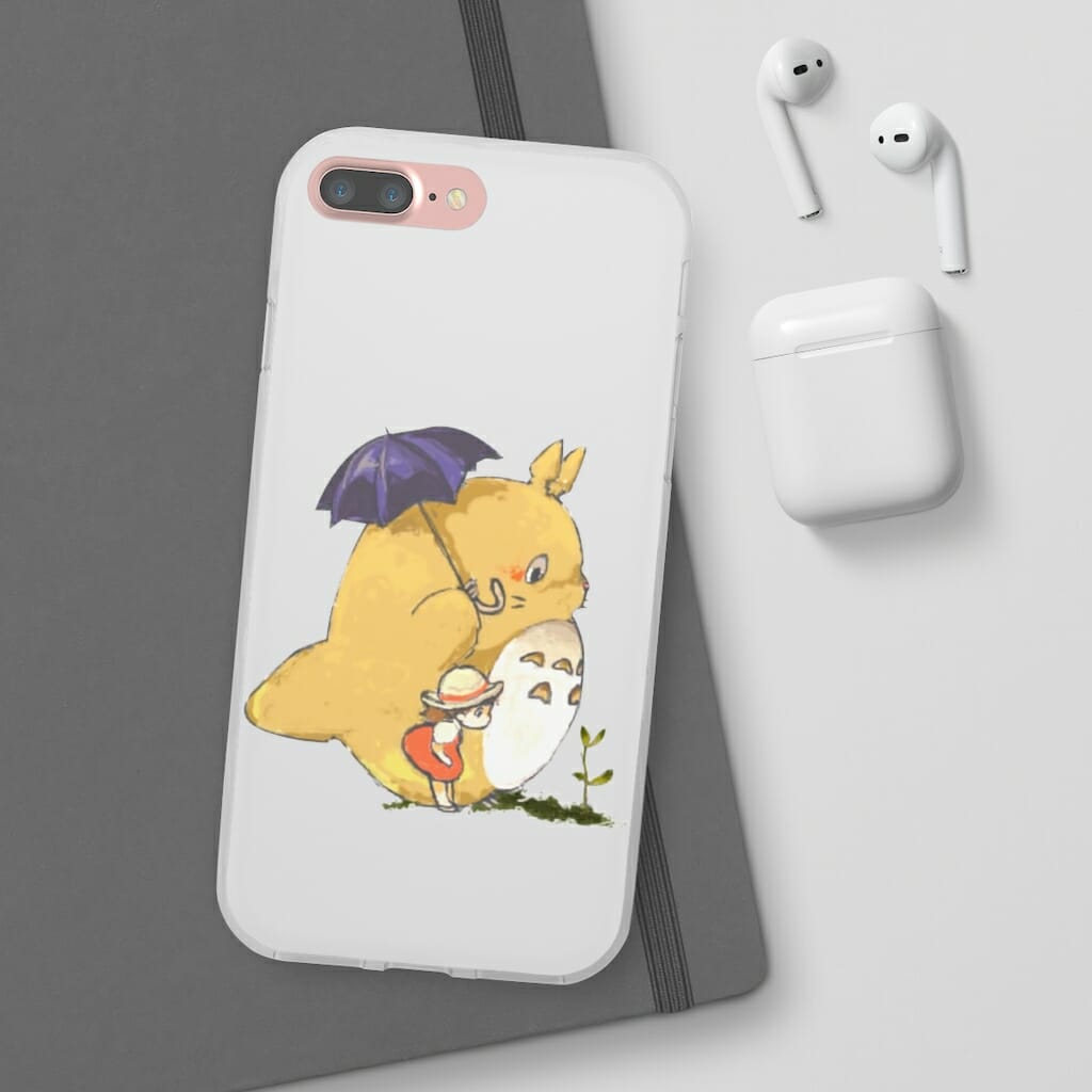Umbrella Totoro and Mei iPhone Cases