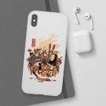 Totoro and No Face Ramen Bath iPhone Cases