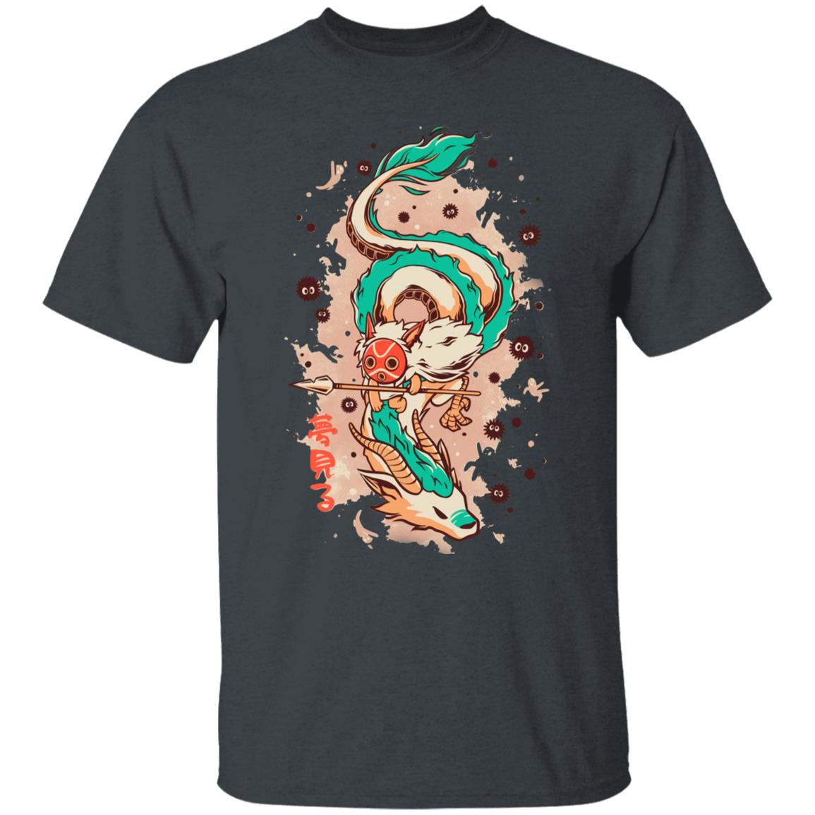 Princess Mononoke on the Dragon T Shirt Ghibli Store ghibli.store