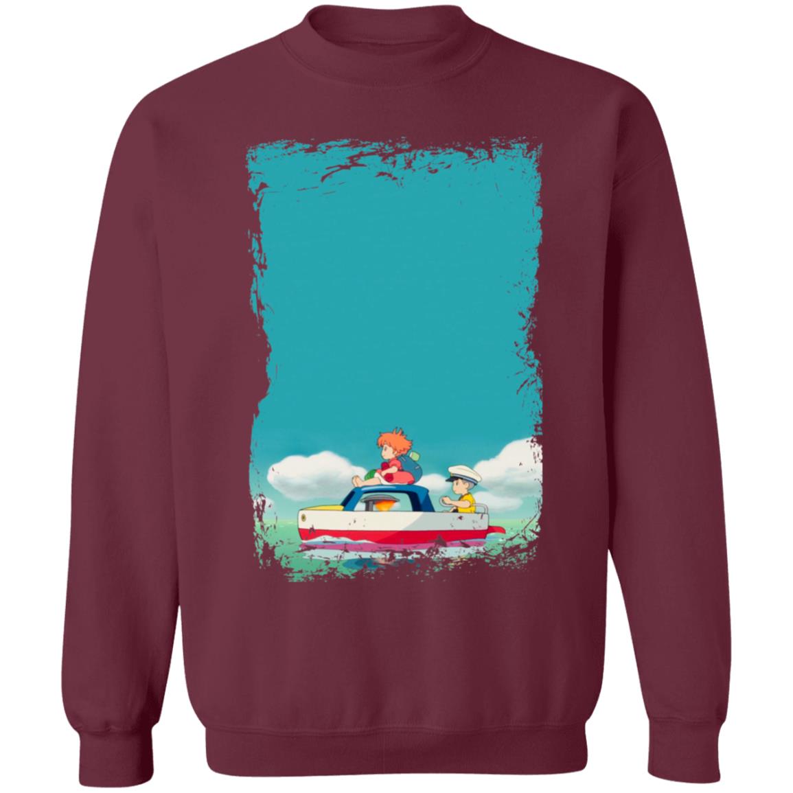 Ponyo and Sosuke on Boat Sweatshirt