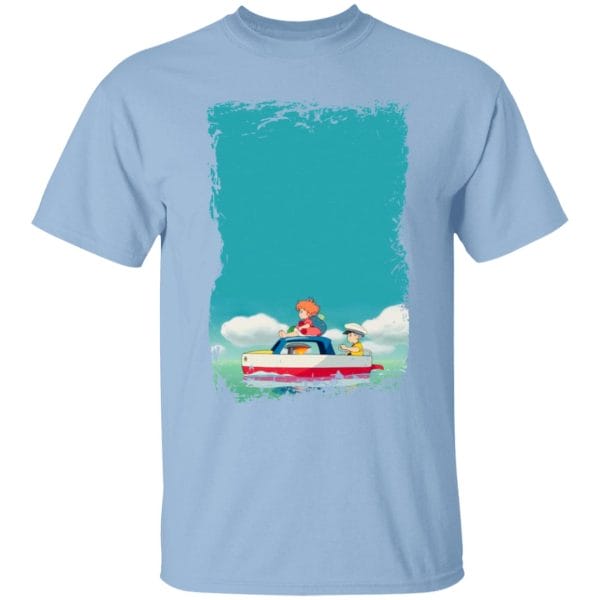 Ponyo and Sosuke on Boat T Shirt Ghibli Store ghibli.store