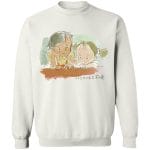 My Neighbor Totoro – Mei & Satsuki Water Color Unisex Sweatshirt Ghibli Store ghibli.store