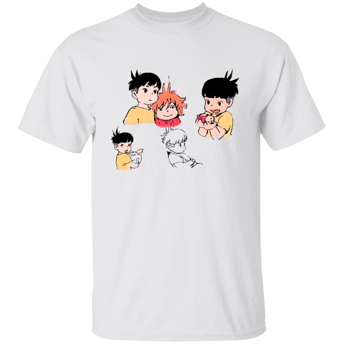Ponyo and Sosuke Sketch T Shirt Ghibli Store ghibli.store